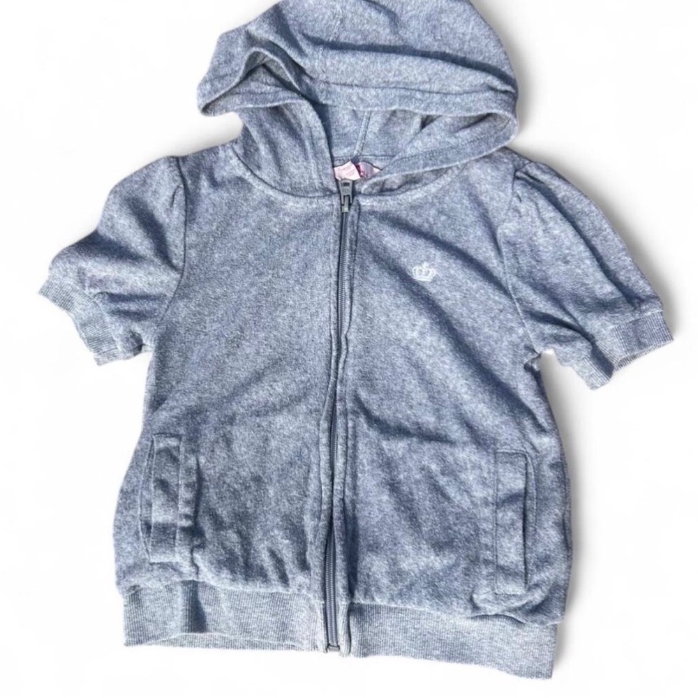 Juicy couture short sleeve zip up jacket with hood